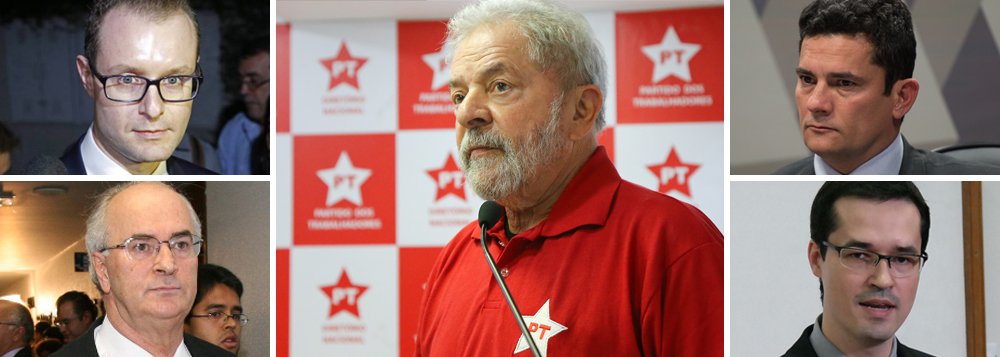 "Esse é um processo sem juiz enquanto agente desinteressado e garantidor dos direitos fundamentais", diz nota divulgada pelos advogados Cristiano Zanin e Roberto Teixeira, logo após a aceitação da denúncia contra Lula por Sergio Moro; "Nem mesmo os defeitos formais da peça acusatória e a ausência de uma prova contra Lula, como amplamente reconhecido pela comunidade jurídica, impediu que o referido juiz levasse adiante o que há muito havia deixado claro que faria: impor a Lula um crime que jamais praticou"; a nota lembra ainda frase do procurador Deltan Dallagnol, que disse que ele e Moro fazem parte "de um time" (Foto: Leonardo Attuch) "Esse é um processo sem juiz enquanto agente desinteressado e garantidor dos direitos fundamentais", diz nota divulgada pelos advogados Cristiano Zanin e Roberto Teixeira, logo após a aceitação da denúncia contra Lula por Sergio Moro; "Nem mesmo os defeitos formais da peça acusatória e a ausência de uma prova contra Lula, como amplamente reconhecido pela comunidade jurídica, impediu que o referido juiz levasse adiante o que há muito havia deixado claro que faria: impor a Lula um crime que jamais praticou"; a nota lembra ainda frase do procurador Deltan Dallagnol, que disse que ele e Moro fazem parte "de um time"