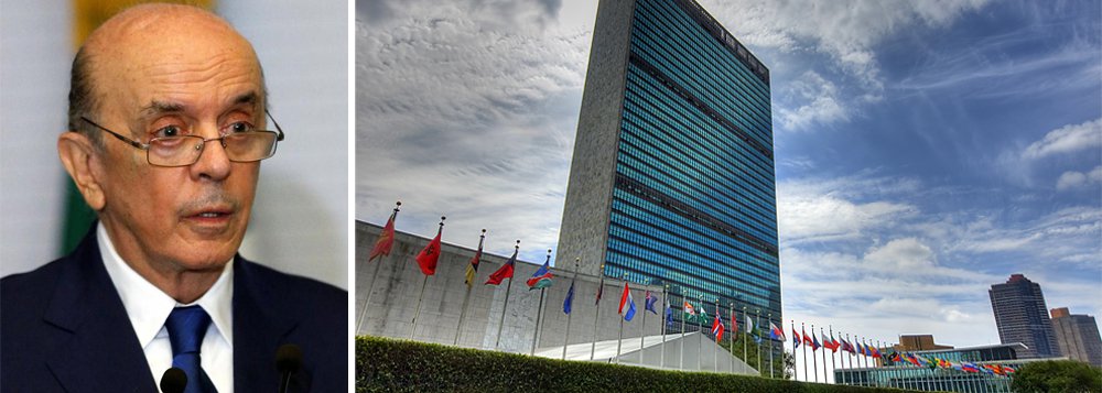 Brasil possui uma dívida da ordem de US$ 424,9 milhões (cerca de R$ 1,4 bilhão) com a Organização das Nações Unidas (ONU); dívida brasileira fica atrás apenas dos US$ 3,5 bilhões devidos pelos Estados Unidos e se refere a ações como o orçamento regular da ONU, o financiamento de tribunais internacionais e a realização de operações de paz; quando assumiu o Ministério das Relações Exteriores em abril, o chanceler José Serra anunciou que a dívida somava cerca de US$ 380 milhões e que iria trabalhar para honrar os compromissos; pagamentos, porém, não foram efetuados e o valo cresceu; revelação da dívida acontece às vésperas de Michel Temer discursar na ONU (Foto: Paulo Emílio) Brasil possui uma dívida da ordem de US$ 424,9 milhões (cerca de R$ 1,4 bilhão) com a Organização das Nações Unidas (ONU); dívida brasileira fica atrás apenas dos US$ 3,5 bilhões devidos pelos Estados Unidos e se refere a ações como o orçamento regular da ONU, o financiamento de tribunais internacionais e a realização de operações de paz; quando assumiu o Ministério das Relações Exteriores em abril, o chanceler José Serra anunciou que a dívida somava cerca de US$ 380 milhões e que iria trabalhar para honrar os compromissos; pagamentos, porém, não foram efetuados e o valo cresceu; revelação da dívida acontece às vésperas de Michel Temer discursar na ONU