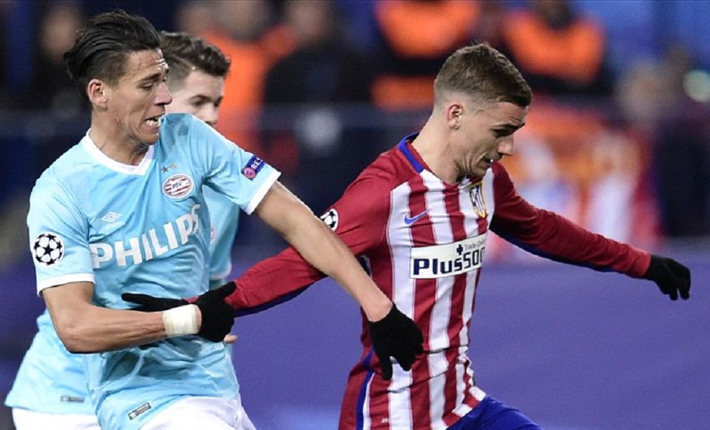 Atlético de Madri chegou às quartas de final da Liga dos Campeões depois de derrotar o PSV Eindhoven por 8 x 7 nos pênaltis, no confronto de oitavas de final; Juanfran converteu a penalidade decisiva no estádio Vicente Calderón; time treinado pelo argentino Diego Simeone está entre os oito melhores pelo terceiro ano consecutivo (Foto: José Barbacena) Atlético de Madri chegou às quartas de final da Liga dos Campeões depois de derrotar o PSV Eindhoven por 8 x 7 nos pênaltis, no confronto de oitavas de final; Juanfran converteu a penalidade decisiva no estádio Vicente Calderón; time treinado pelo argentino Diego Simeone está entre os oito melhores pelo terceiro ano consecutivo