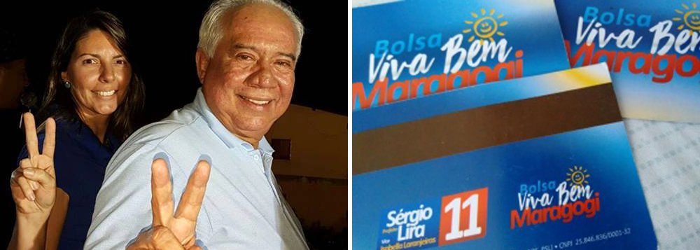 O candidato à Prefeitura de Maragogi, Sérgio Lira (PP), está sendo acusado de entregar em várias regiões do município um "cartão magnético" que supostamente dará direito ao portador sacar uma quantia em dinheiro assim que ele tomar posse; denúncia à Justiça Eleitoral afirma que ele promete implantar um programa municipal chamado de "Bolsa Viva Bem, Maragogi", que seria no mesmo molde do Bolsa Família, do governo federal (Foto: Voney Malta) O candidato à Prefeitura de Maragogi, Sérgio Lira (PP), está sendo acusado de entregar em várias regiões do município um "cartão magnético" que supostamente dará direito ao portador sacar uma quantia em dinheiro assim que ele tomar posse; denúncia à Justiça Eleitoral afirma que ele promete implantar um programa municipal chamado de "Bolsa Viva Bem, Maragogi", que seria no mesmo molde do Bolsa Família, do governo federal