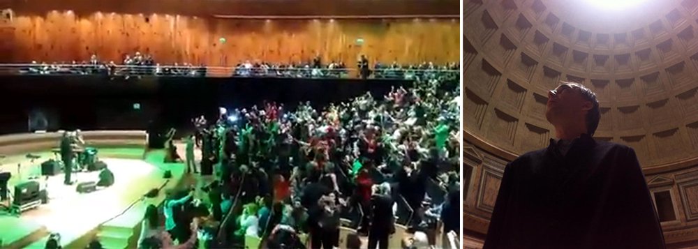 Apresentação do cantor e compositor Arnaldo Antunes em Buenos Aires, no último sábado (18), se transformou em local de protesto contra o presidente interino Michel Temer; no show, que lotou o Centro Cultural Kirchner, na capital argentina, a plateia fez coro de “Fora, Temer” (Foto: Roberta Namour) Apresentação do cantor e compositor Arnaldo Antunes em Buenos Aires, no último sábado (18), se transformou em local de protesto contra o presidente interino Michel Temer; no show, que lotou o Centro Cultural Kirchner, na capital argentina, a plateia fez coro de “Fora, Temer”