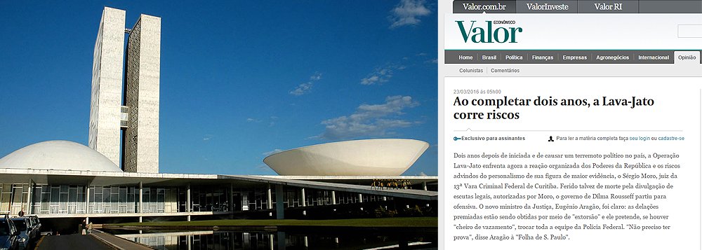 ‘A hora em que o Legislativo voltar à rotina, se voltar, uma frente suprapartidária poderá votar leis que enquadrem a Lava Jato e anulem parte de seus efeitos. Nas cúpulas partidárias não há o menor interesse em que ela continue pressionando o meio político e o apoio retórico às investigações pode ser só uma estratégia provisória para tirar Dilma e o PT do poder. Moro só deveria se expor nos autos e colar-se ao estrito espírito da lei, reforçando sua retaguarda no Judiciário e precavendo-se contra manobras espúrias’, diz o editorial do jornal (Foto: Roberta Namour) ‘A hora em que o Legislativo voltar à rotina, se voltar, uma frente suprapartidária poderá votar leis que enquadrem a Lava Jato e anulem parte de seus efeitos. Nas cúpulas partidárias não há o menor interesse em que ela continue pressionando o meio político e o apoio retórico às investigações pode ser só uma estratégia provisória para tirar Dilma e o PT do poder. Moro só deveria se expor nos autos e colar-se ao estrito espírito da lei, reforçando sua retaguarda no Judiciário e precavendo-se contra manobras espúrias’, diz o editorial do jornal