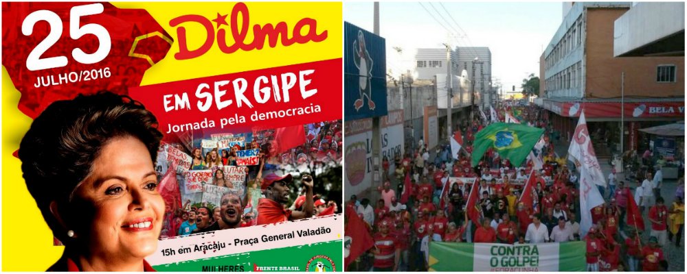 A presidente eleita Dilma Rousseff estará em Aracaju no próximo dia 25 para participar da Jornada pela Democracia no Estado; o ato ocorrerá na Praça General Valadão, a partir das 15h; o evento é uma iniciativa da Frente Brasil Popular, do Mulheres pela Legalidade e da Frente Brasil Juristas pela Democracia (Foto: Valter Lima) A presidente eleita Dilma Rousseff estará em Aracaju no próximo dia 25 para participar da Jornada pela Democracia no Estado; o ato ocorrerá na Praça General Valadão, a partir das 15h; o evento é uma iniciativa da Frente Brasil Popular, do Mulheres pela Legalidade e da Frente Brasil Juristas pela Democracia