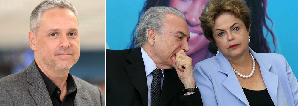 'Renunciar Temer não vai. Nem Dilma. Restaria, assim, só a cassação da chapa Dilma/Temer pela Justiça para que houvesse nova eleição. Como se sabe, se o cargo ficar vago depois de ultrapassada a metade do mandato presidencial, cabe a um mistão de deputados e senadores escolher o novo presidente. Se para manter Michel Temer no poder eles já conseguiram nomear quase todo o Ministério, com os respectivos cargos de segundo e terceiro escalão, imagine-se quais façanhas não alcançariam se pudessem renegociar seus votos com o biônico?', diz José Roberto de Toledo, seguindo a tese de Tereza Cruvinel (Foto: Roberta Namour) 'Renunciar Temer não vai. Nem Dilma. Restaria, assim, só a cassação da chapa Dilma/Temer pela Justiça para que houvesse nova eleição. Como se sabe, se o cargo ficar vago depois de ultrapassada a metade do mandato presidencial, cabe a um mistão de deputados e senadores escolher o novo presidente. Se para manter Michel Temer no poder eles já conseguiram nomear quase todo o Ministério, com os respectivos cargos de segundo e terceiro escalão, imagine-se quais façanhas não alcançariam se pudessem renegociar seus votos com o biônico?', diz José Roberto de Toledo, seguindo a tese de Tereza Cruvinel