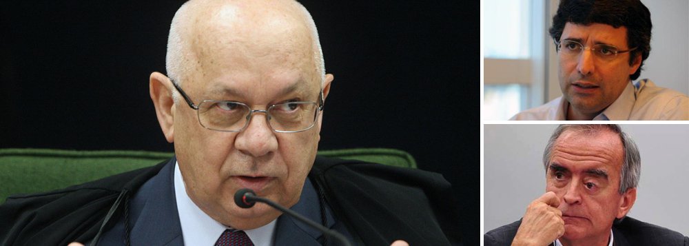 "É um genuíno mistério como um documento sigiloso que se encontrava em ambiente prisional em Curitiba chegou ao escritório de André Esteves em São Paulo", afirmou o ministro Teori Zavascki nesta quarta-feria, 25, se referindo à cópia do acordo de delação premiada firmado pelo ex-diretor da Petrobras Nestor Cerveró com o Ministério Público Federal no âmbito da Lava Jato; Zavascki disse que há um "perigoso canal de vazamento" de informações sigilosas das investigações do esquema de corrupção da Petrobras para beneficiar pessoas poderosas (Foto: Aquiles Lins) "É um genuíno mistério como um documento sigiloso que se encontrava em ambiente prisional em Curitiba chegou ao escritório de André Esteves em São Paulo", afirmou o ministro Teori Zavascki nesta quarta-feria, 25, se referindo à cópia do acordo de delação premiada firmado pelo ex-diretor da Petrobras Nestor Cerveró com o Ministério Público Federal no âmbito da Lava Jato; Zavascki disse que há um "perigoso canal de vazamento" de informações sigilosas das investigações do esquema de corrupção da Petrobras para beneficiar pessoas poderosas