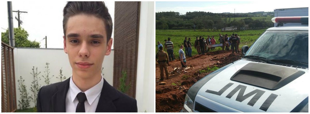 Um adolescente de 16 anos foi encontrado morto em um frigorífico desativado próximo à rodovia PR-323 em Umuarama, no noroeste do Paraná; de acordo com a Polícia Civil, o garoto é filho de um policial militar que presta serviço em Loanda e foi vítima de um assalto na casa onde mora com a família; o delegado da Polícia Civil em Umuarama, Pedro Fontana, não descarta a possibilidade do adolescente ter sido morto porque os suspeitos descobriram que ele era filho de um policial militar. "Essa é uma hipótese que não descartamos", disse (Foto: Leonardo Lucena) Um adolescente de 16 anos foi encontrado morto em um frigorífico desativado próximo à rodovia PR-323 em Umuarama, no noroeste do Paraná; de acordo com a Polícia Civil, o garoto é filho de um policial militar que presta serviço em Loanda e foi vítima de um assalto na casa onde mora com a família; o delegado da Polícia Civil em Umuarama, Pedro Fontana, não descarta a possibilidade do adolescente ter sido morto porque os suspeitos descobriram que ele era filho de um policial militar. "Essa é uma hipótese que não descartamos", disse