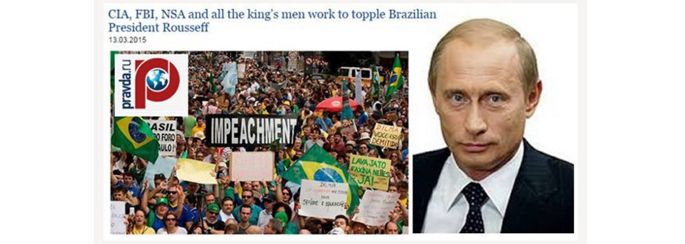 Em seu editorial, jornal Russo "Pravda" afirma que Washington age para derrubar a presidente Dilma Rousseff e manipula os protestos pelo impeachment; o jornal também conta como os norte-americanos patrocinaram e apoiaram o tucano Aécio Neves nas eleições de 2014; segundo a publicação, o motivo pelos quais os EUA querem ver Dilma fora do comando do Brasil é o desenvolvimento do BRICS e o pré-sal, tão cobiçado pelos norte-americanos (Foto: Roberta Namour) Em seu editorial, jornal Russo "Pravda" afirma que Washington age para derrubar a presidente Dilma Rousseff e manipula os protestos pelo impeachment; o jornal também conta como os norte-americanos patrocinaram e apoiaram o tucano Aécio Neves nas eleições de 2014; segundo a publicação, o motivo pelos quais os EUA querem ver Dilma fora do comando do Brasil é o desenvolvimento do BRICS e o pré-sal, tão cobiçado pelos norte-americanos