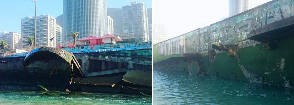 As fortes ondas que atingiram a praia de São Conrado, na zona sul da cidade do Rio de Janeiro, provocaram o desabamento de uma rampa de acesso à areia; a praia fica em um nível abaixo ao calçadão da orla. Por isso, para acessar a areia os banhistas precisam recorrer a rampas de acesso; segundo a Secretaria Municipal de Saneamento e Recursos Hídricos, partes do calçadão também foram afetados pela ressaca; a secretaria informou que as áreas foram isoladas, mas que só será possível fazer os reparos necessários quando o mar voltar às suas condições normais (Foto: Leonardo Lucena) As fortes ondas que atingiram a praia de São Conrado, na zona sul da cidade do Rio de Janeiro, provocaram o desabamento de uma rampa de acesso à areia; a praia fica em um nível abaixo ao calçadão da orla. Por isso, para acessar a areia os banhistas precisam recorrer a rampas de acesso; segundo a Secretaria Municipal de Saneamento e Recursos Hídricos, partes do calçadão também foram afetados pela ressaca; a secretaria informou que as áreas foram isoladas, mas que só será possível fazer os reparos necessários quando o mar voltar às suas condições normais