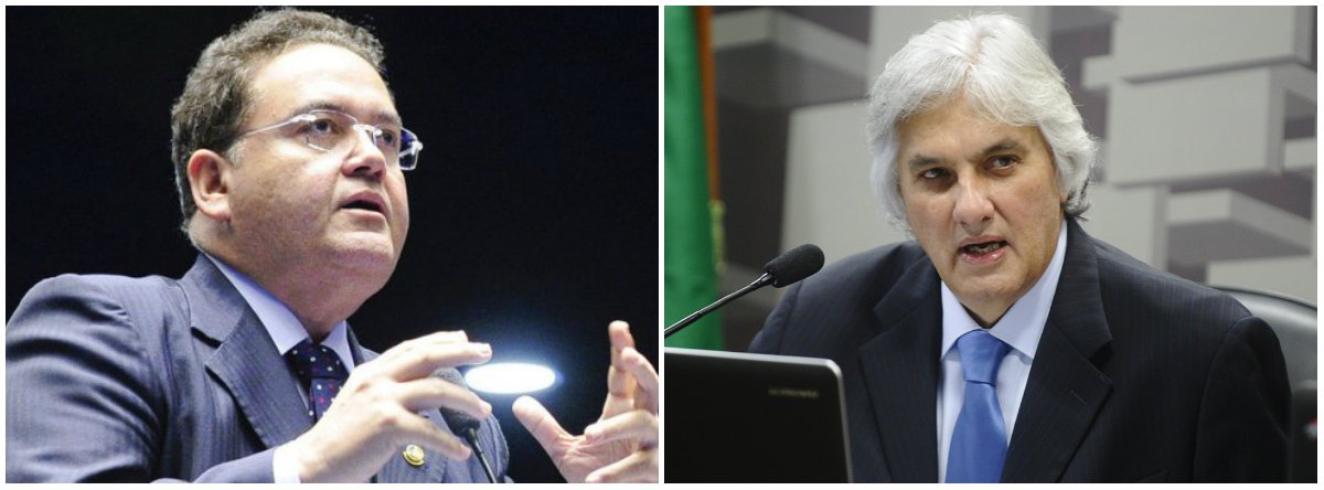 Senador pelo PSB-MA, Roberto Rocha (à esq.) falou sobre o seu voto a favor do relaxamento da prisão do senador Delcídio Amaral (PT/MS); "Meu voto não tinha o sentido de inocentar o senador Delcídio. Mas ele tem o direito de se defender e ser julgado nas instâncias próprias do Judiciário", disse o parlamentar; "E a Constituição no artigo 53, parágrafo 2º diz que, desde a expedição do diploma, os membros do Congresso Nacional não poderão ser presos, salvo em flagrante de crime inafiançável"; Rocha sustenta que o "próprio STF terá que relaxar a prisão de Delcídio Amaral, pois não há previsão legal de prisão preventiva para parlamentar no exército do mandato" (Foto: Leonardo Lucena) Senador pelo PSB-MA, Roberto Rocha (à esq.) falou sobre o seu voto a favor do relaxamento da prisão do senador Delcídio Amaral (PT/MS); "Meu voto não tinha o sentido de inocentar o senador Delcídio. Mas ele tem o direito de se defender e ser julgado nas instâncias próprias do Judiciário", disse o parlamentar; "E a Constituição no artigo 53, parágrafo 2º diz que, desde a expedição do diploma, os membros do Congresso Nacional não poderão ser presos, salvo em flagrante de crime inafiançável"; Rocha sustenta que o "próprio STF terá que relaxar a prisão de Delcídio Amaral, pois não há previsão legal de prisão preventiva para parlamentar no exército do mandato"