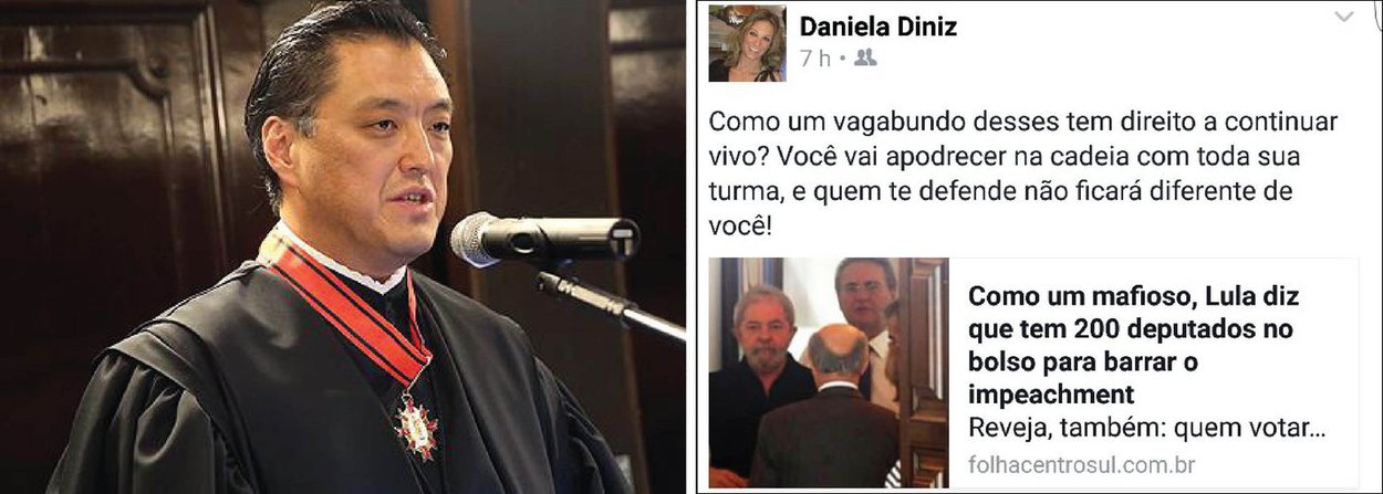 A esposa do desembargador Eduardo Nishi, do Tribunal de Justiça de São Paulo, Daniela Diniz, pediu a morte do ex-presidente Lula, nas redes sociais; "Como um vagabundo desses tem direito a continuar vivo? Você vai apodrecer na cadeia com toda sua turma, e quem te defende não ficará diferente de você", afirmou (Foto: Valter Lima) A esposa do desembargador Eduardo Nishi, do Tribunal de Justiça de São Paulo, Daniela Diniz, pediu a morte do ex-presidente Lula, nas redes sociais; "Como um vagabundo desses tem direito a continuar vivo? Você vai apodrecer na cadeia com toda sua turma, e quem te defende não ficará diferente de você", afirmou