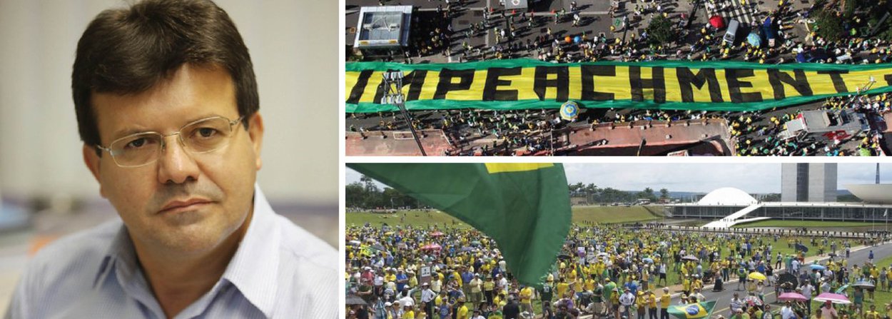 O jornalista Marcos Cardoso afirma que o pedido de impeachment da presidente Dilma Rousseff sem "elementos técnicos, jurídicos e até políticos" representa um golpe contra a democracia; ele pontua que o impedimento é rechaçado por entidades como a CNBB, a CUT, o MST, partidos políticos, artistas e intelectuais; o jornalista diz ainda que "Aécio e sua turma insistem em lembrar que o impeachment não é golpe porque é uma regra prevista na Constituição", mas ressalta que "a forma como querem a qualquer custo imputar ao atual mandato presidencial o tal crime constitucionalmente previsto é que se trata de um golpe"; "Essa articulação movida pela insatisfação e pelo chororô de quem perdeu a eleição é uma tentativa de golpe", disse (Foto: Valter Lima) O jornalista Marcos Cardoso afirma que o pedido de impeachment da presidente Dilma Rousseff sem "elementos técnicos, jurídicos e até políticos" representa um golpe contra a democracia; ele pontua que o impedimento é rechaçado por entidades como a CNBB, a CUT, o MST, partidos políticos, artistas e intelectuais; o jornalista diz ainda que "Aécio e sua turma insistem em lembrar que o impeachment não é golpe porque é uma regra prevista na Constituição", mas ressalta que "a forma como querem a qualquer custo imputar ao atual mandato presidencial o tal crime constitucionalmente previsto é que se trata de um golpe"; "Essa articulação movida pela insatisfação e pelo chororô de quem perdeu a eleição é uma tentativa de golpe", disse