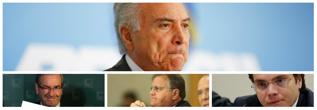Michel Temer, Eduardo Cunha, Geddel Vieira Lima e lucio Funaro .2 (Foto: Paulo Emílio) Michel Temer, Eduardo Cunha, Geddel Vieira Lima e lucio Funaro .2