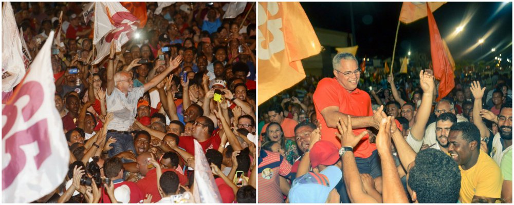 Com a eleição de Edvaldo Nogueira em Aracaju e do Padre Inaldo em Nossa Senhora do Socorro, o PC do B será o responsável por 821.184 habitantes pelos próximos quatro anos; o PMDB, partido do governador Jackson Barreto, terá o comando de 15 municípios, que totalizam 366.126 habitantes; em terceiro lugar, o PSC, partido de oposição, comandado pelo senador Eduardo Amorim e pelo deputado federal André Moura, administrará 12 cidades, que aglutinam 281.053 habitantes; Sergipe possui 2,26 milhões habitantes (Foto: Valter Lima) Com a eleição de Edvaldo Nogueira em Aracaju e do Padre Inaldo em Nossa Senhora do Socorro, o PC do B será o responsável por 821.184 habitantes pelos próximos quatro anos; o PMDB, partido do governador Jackson Barreto, terá o comando de 15 municípios, que totalizam 366.126 habitantes; em terceiro lugar, o PSC, partido de oposição, comandado pelo senador Eduardo Amorim e pelo deputado federal André Moura, administrará 12 cidades, que aglutinam 281.053 habitantes; Sergipe possui 2,26 milhões habitantes
