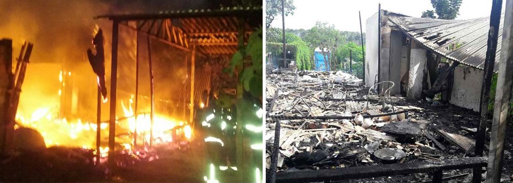 Um terreiro de candomblé localizado no Núcleo Rural Córrego do Tamanduá, no Paranoá (DF), foi incendiado nesta sexta-feira (27); suspeita é que o incêndio tenha sido motivado por intolerância religiosa; Eu levantei e o fogo já estava muito alto, tomando conta de tudo. Como estou arrumando tudo, lá dentro tinha muita louça, esteiras, as roupas dos santos, mas não tinha velas acesas porque eu coloquei em outro local", disse a coordenadora de Comunidades de Matriz Africana de Terreiros da Fundação Cultural Palmares, Mãe Baiana; este foi o terceiro ataque a casas de religião de matriz africana em um espaço de três meses (Foto: Paulo Emílio) Um terreiro de candomblé localizado no Núcleo Rural Córrego do Tamanduá, no Paranoá (DF), foi incendiado nesta sexta-feira (27); suspeita é que o incêndio tenha sido motivado por intolerância religiosa; Eu levantei e o fogo já estava muito alto, tomando conta de tudo. Como estou arrumando tudo, lá dentro tinha muita louça, esteiras, as roupas dos santos, mas não tinha velas acesas porque eu coloquei em outro local", disse a coordenadora de Comunidades de Matriz Africana de Terreiros da Fundação Cultural Palmares, Mãe Baiana; este foi o terceiro ataque a casas de religião de matriz africana em um espaço de três meses