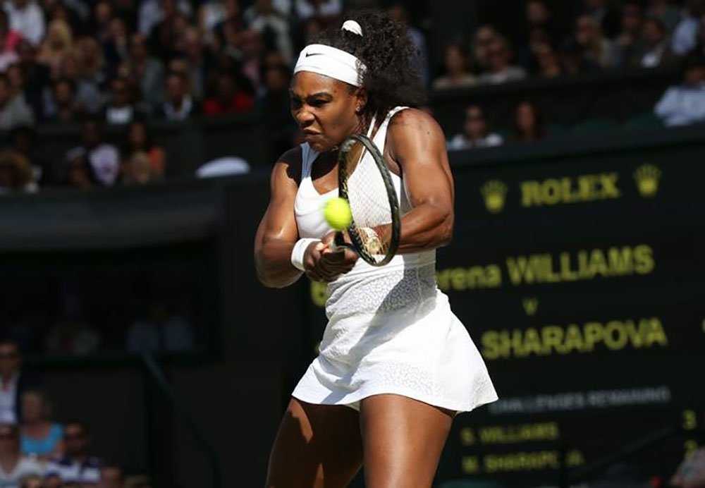 Serena Williams contra Sharapova em Wimbledon. 09/07/2015 REUTERS/Sean Dempsey (Foto: Leonardo Attuch) Serena Williams contra Sharapova em Wimbledon. 09/07/2015 REUTERS/Sean Dempsey