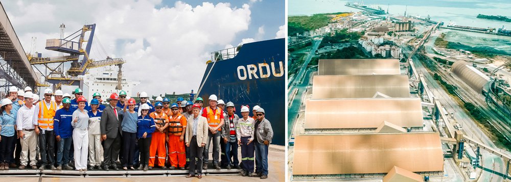 Presidenta Dilma inaugurou a primeira fase do Terminal de Grãos do Maranhão (Tegram), localizado no Porto do Itaqui, em São Luís (MA);de acordo com a Emap, a localização do empreendimento é estratégica para a logística de escoamento da produção brasileira e ao mesmo tempo contribui para o desenvolvimento de uma nova fronteira agrícola no País; o Tegram recebeu investimentos de cerca de R$ 640 milhões, financiados por meio de bancos públicos; o terminal tem capacidade para movimentar de 5 milhões de toneladas ao ano
(Foto: Leonardo Lucena) Presidenta Dilma inaugurou a primeira fase do Terminal de Grãos do Maranhão (Tegram), localizado no Porto do Itaqui, em São Luís (MA);de acordo com a Emap, a localização do empreendimento é estratégica para a logística de escoamento da produção brasileira e ao mesmo tempo contribui para o desenvolvimento de uma nova fronteira agrícola no País; o Tegram recebeu investimentos de cerca de R$ 640 milhões, financiados por meio de bancos públicos; o terminal tem capacidade para movimentar de 5 milhões de toneladas ao ano