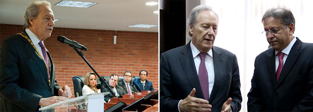 Em Palmas para adesão do Tocantins ao projeto Audiência de Custódia e para implantação da Central de Monitoramento eletrônico, o presidente do STF elogiou a atuação do estado para aumentar eficiência do Poder Judiciário; "O Tocantins dá um exemplo de maturidade para o Brasil", afirmou; com o projeto, todas as pessoas presas em flagrante serão levadas perante um juiz, um promotor de justiça e um advogado (ou defensor público) em até 24 horas; Ricardo Lewandowski considerou que, além de desafogar sistema prisional, a redução do encarceramento pode gerar uma economia de R$ 4 bilhões anuais aos cofres públicos (Foto: Aquiles Lins) Em Palmas para adesão do Tocantins ao projeto Audiência de Custódia e para implantação da Central de Monitoramento eletrônico, o presidente do STF elogiou a atuação do estado para aumentar eficiência do Poder Judiciário; "O Tocantins dá um exemplo de maturidade para o Brasil", afirmou; com o projeto, todas as pessoas presas em flagrante serão levadas perante um juiz, um promotor de justiça e um advogado (ou defensor público) em até 24 horas; Ricardo Lewandowski considerou que, além de desafogar sistema prisional, a redução do encarceramento pode gerar uma economia de R$ 4 bilhões anuais aos cofres públicos