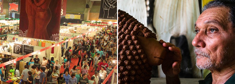 Correndo à margem da crise, o setor de artesanato está animado com a s perspectivas geradas em torno da XVI Feneart (Feira Nacional de Negócios do Artesanato), que será aberta no próximo dia 2, no Centro de Convenções de Pernambuco; expectativa é que 320 mil pessoas visitem os cerca de 5mil expositores inscritoss, gerando uma movimentação de aproximadamente R$ 40 milhões. edição deste ano deverá contar com expositores de todos os estados brasileiros e de 51 países (Foto: Paulo Emílio) Correndo à margem da crise, o setor de artesanato está animado com a s perspectivas geradas em torno da XVI Feneart (Feira Nacional de Negócios do Artesanato), que será aberta no próximo dia 2, no Centro de Convenções de Pernambuco; expectativa é que 320 mil pessoas visitem os cerca de 5mil expositores inscritoss, gerando uma movimentação de aproximadamente R$ 40 milhões. edição deste ano deverá contar com expositores de todos os estados brasileiros e de 51 países