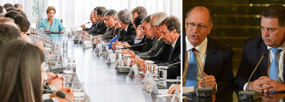 Reunião da presidente Dilma "foi muito melhor que o esperado pelo governo e que o relatado pela mídia", afirma Tereza Cruvinel, colunista do 247, de acordo com alguns participantes; segundo ela, "Dilma e seus ministros aceitaram pleitos importantes dos governadores" e, "se o combinado for cumprido, ela poderá contar efetivamente com a ajuda de boa parte dos convidados de ontem para mudar o ambiente no Congresso, apesar de Eduardo Cunha"; de acordo com a jornalista, "um dos mais enfáticos e mais explícitos na defesa do mandato de Dilma foi justamente um tucano, o governador de Goiás, Marconi Perillo. Geraldo Alckmin, de São Paulo, teve uma participação mais discreta, embora no mesmo tom. E nem mesmo o beligerante Beto Richa, do Paraná, fugiu ao clima geral de busca da cooperação" (Foto: Tereza Cruvinel) www.brasil247.com - Reunião da presidente Dilma "foi muito melhor que o esperado pelo governo e que o relatado pela mídia", afirma Tereza Cruvinel, colunista do 247, de acordo com alguns participantes; segundo ela, "Dilma e seus ministros aceitaram pleitos importantes dos governadores" e, "se o combinado for cumprido, ela poderá contar efetivamente com a ajuda de boa parte dos convidados de ontem para mudar o ambiente no Congresso, apesar de Eduardo Cunha"; de acordo com a jornalista, "um dos mais enfáticos e mais explícitos na defesa do mandato de Dilma foi justamente um tucano, o governador de Goiás, Marconi Perillo. Geraldo Alckmin, de São Paulo, teve uma participação mais discreta, embora no mesmo tom. E nem mesmo o beligerante Beto Richa, do Paraná, fugiu ao clima geral de busca da cooperação"