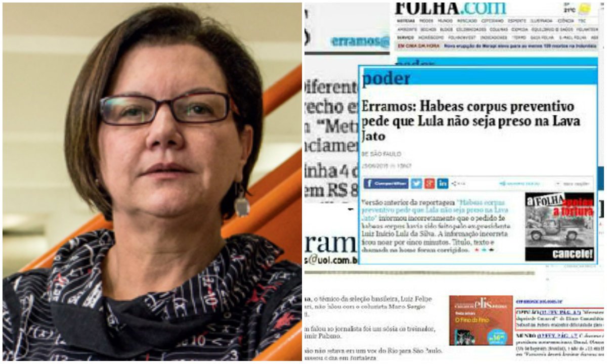 Jornalista Vera Guimarães Martins destaca, entre outros erros cometidos pelo jornal na última semana, a manchete que atribuiu a Lula o habeas corpus que pedia para que ele não fosse preso; "Problema: a notícia foi ao ar antes que a reportagem ouvisse o Instituto Lula"; Vera também afirma que a seção "Erramos", no site, "foi pensada para não aparecer" (Foto: Gisele Federicce) www.brasil247.com - Jornalista Vera Guimarães Martins destaca, entre outros erros cometidos pelo jornal na última semana, a manchete que atribuiu a Lula o habeas corpus que pedia para que ele não fosse preso; "Problema: a notícia foi ao ar antes que a reportagem ouvisse o Instituto Lula"; Vera também afirma que a seção "Erramos", no site, "foi pensada para não aparecer"
