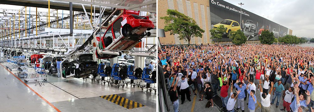 Plano defendido pelas centrais sindicais – com o apoio do ex-presidente Lula - prevê a redução da jornada de trabalho em 30% e de 15% nos salários nas empresas afetadas pela crise econômica, para segurar o nível de emprego na indústria; em carta enviada à presidente Dilma Rousseff, na semana passada, CUT, Força Sindical e UGT sugerem que a medida seja aplicada por um período de ao menos 12 meses (Foto: Roberta Namour) Plano defendido pelas centrais sindicais – com o apoio do ex-presidente Lula - prevê a redução da jornada de trabalho em 30% e de 15% nos salários nas empresas afetadas pela crise econômica, para segurar o nível de emprego na indústria; em carta enviada à presidente Dilma Rousseff, na semana passada, CUT, Força Sindical e UGT sugerem que a medida seja aplicada por um período de ao menos 12 meses