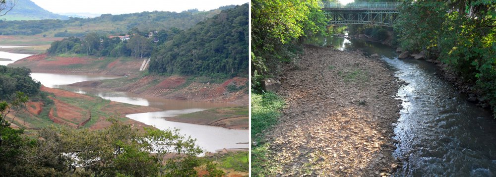 Órgãos reguladores estadual e federal determinaram que empresas de saneamento, indústrias, agricultores e pecuaristas reduzam a captação de água na bacia do rio Camanducaia, região de Campinas, devido à baixa vazão: apenas 1.320 litros por segundo de água passavam pelo rio, quando o normal é mais de 2.000 litros por segundo (Foto: Roberta Namour) Órgãos reguladores estadual e federal determinaram que empresas de saneamento, indústrias, agricultores e pecuaristas reduzam a captação de água na bacia do rio Camanducaia, região de Campinas, devido à baixa vazão: apenas 1.320 litros por segundo de água passavam pelo rio, quando o normal é mais de 2.000 litros por segundo