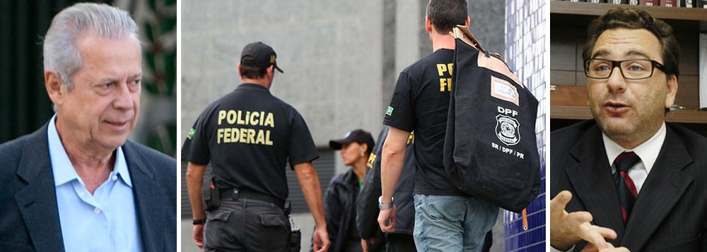 Liderados por Roberto Podval (à dir.), advogados do ex-ministro argumentam, em habeas corpus que está sendo encaminhado nesta quinta-feira, que ele está na "iminência de sofrer constrangimento ilegal" e pedem "ordem de habeas corpus, (...) reconhecendo o direito do paciente de permanecer em liberdade"; José Dirceu voltou a ser mencionado na Lava Jato depois que o empresário Milton Pascowitch firmou acordo de delação premiada; ele é apontado por investigadores como o elo entre Dirceu e o PT; defesa de Dirceu nega irregularidades no contrato entre a consultoria do petista e a empresa de Pascowitch, a Jamp, e ressalta que o pagamento de empreiteiras a Dirceu era por serviços prestados por ele (Foto: Gisele Federicce) Liderados por Roberto Podval (à dir.), advogados do ex-ministro argumentam, em habeas corpus que está sendo encaminhado nesta quinta-feira, que ele está na "iminência de sofrer constrangimento ilegal" e pedem "ordem de habeas corpus, (...) reconhecendo o direito do paciente de permanecer em liberdade"; José Dirceu voltou a ser mencionado na Lava Jato depois que o empresário Milton Pascowitch firmou acordo de delação premiada; ele é apontado por investigadores como o elo entre Dirceu e o PT; defesa de Dirceu nega irregularidades no contrato entre a consultoria do petista e a empresa de Pascowitch, a Jamp, e ressalta que o pagamento de empreiteiras a Dirceu era por serviços prestados por ele