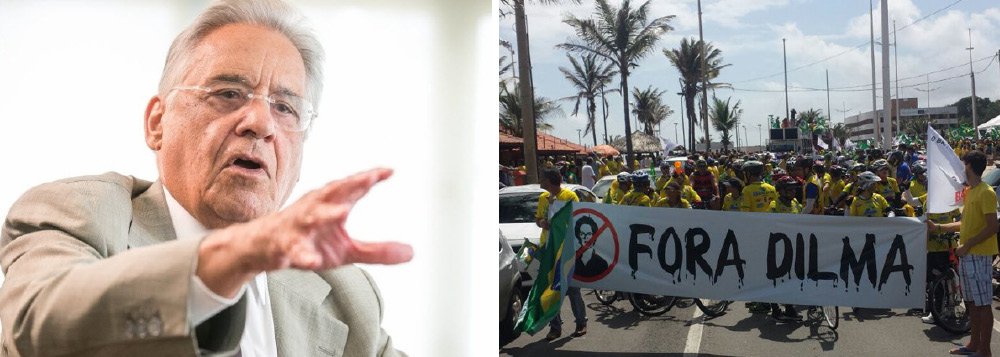 Para o jornalista Hélio Doyle, "os tucanos querem inovar" ao afirmar que "o governante que tem baixa aprovação nas pesquisas e é atacado em manifestações de rua perde a legitimidade, não pode mais governar e, por isso, tem a obrigação de renunciar"; "Uma enorme besteira, obviamente, mas proclamada até pelo tucano mais homenageado por sua inteligência, conhecimento e seriedade: o ex-presidente Fernando Henrique Cardoso. Ele mandou às favas sua imagem e, como todo humano, falou bobagem", destaca, em novo artigo para o 247; Doyle lembra que, "por esse raciocínio, o correligionário deles, Beto Richa, governador do Paraná, já deveria ter renunciado há muito tempo"; "Fernando Henrique ainda tem tempo de, como farsa, se repetir: esqueçam o que eu disse!", provoca (Foto: Hélio Doyle) Para o jornalista Hélio Doyle, "os tucanos querem inovar" ao afirmar que "o governante que tem baixa aprovação nas pesquisas e é atacado em manifestações de rua perde a legitimidade, não pode mais governar e, por isso, tem a obrigação de renunciar"; "Uma enorme besteira, obviamente, mas proclamada até pelo tucano mais homenageado por sua inteligência, conhecimento e seriedade: o ex-presidente Fernando Henrique Cardoso. Ele mandou às favas sua imagem e, como todo humano, falou bobagem", destaca, em novo artigo para o 247; Doyle lembra que, "por esse raciocínio, o correligionário deles, Beto Richa, governador do Paraná, já deveria ter renunciado há muito tempo"; "Fernando Henrique ainda tem tempo de, como farsa, se repetir: esqueçam o que eu disse!", provoca