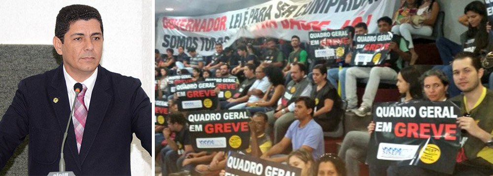 Presidente da Comissão de Constituição, Justiça e Redação (CCJ), deputado Valdemar Junior (PSD), anunciou nesta quarta-feira, 24, que não irá indicar o relator do Projeto de Lei do governo do Estado que propõe o pagamento da data-base dos servidores em duas parcelas; “Os membros da comissão entenderam que a não-indicação de relator dá condições para que os servidores possam rediscutir a proposta com o governo”, afirmou; em nova proposta ao governo, os servidores mantêm o pagamento integral dos 8,34% da data-base com efeito financeiro a partir do dia 1º de maio e inclusão na folha de pagamento de julho para pagamento em agosto; governo analisa a viabilidade da proposta (Foto: Aquiles Lins) Presidente da Comissão de Constituição, Justiça e Redação (CCJ), deputado Valdemar Junior (PSD), anunciou nesta quarta-feira, 24, que não irá indicar o relator do Projeto de Lei do governo do Estado que propõe o pagamento da data-base dos servidores em duas parcelas; “Os membros da comissão entenderam que a não-indicação de relator dá condições para que os servidores possam rediscutir a proposta com o governo”, afirmou; em nova proposta ao governo, os servidores mantêm o pagamento integral dos 8,34% da data-base com efeito financeiro a partir do dia 1º de maio e inclusão na folha de pagamento de julho para pagamento em agosto; governo analisa a viabilidade da proposta