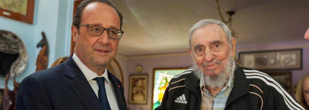 “Não consigo entender que honra pode existir em encontrar Fidel Castro. É um momento patético, e não histórico, o encontro entre o presidente da República e o que resta de um ditador da pior espécie”, definiu o deputado Bruno Le Maire, do UMP, partido do ex-presidente da França, Nicolas Sarkozy; François Hollande foi o primeiro líder europeu ocidental no cargo a visitar Cuba desde 1986 e vislumbrou um papel maior para a França no engajamento da ilha de Fidel com o Ocidente (Foto: Roberta Namour) “Não consigo entender que honra pode existir em encontrar Fidel Castro. É um momento patético, e não histórico, o encontro entre o presidente da República e o que resta de um ditador da pior espécie”, definiu o deputado Bruno Le Maire, do UMP, partido do ex-presidente da França, Nicolas Sarkozy; François Hollande foi o primeiro líder europeu ocidental no cargo a visitar Cuba desde 1986 e vislumbrou um papel maior para a França no engajamento da ilha de Fidel com o Ocidente
