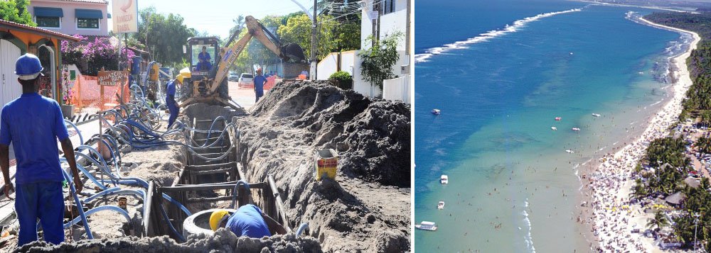 A obra de saneamento da orla do Francês, um dos cartões postais de Alagoas, vai beneficiar 15 mil habitantes e será peça fundamental para a saúde da população e para o desenvolvimento do turismo; estrutura funciona com um sistema coletor de 18,5 quilômetros, sete estações elevatórias, estação de tratamento de esgoto e 5,8 quilômetros de emissário de recalque; estação de tratamento conta com um centro de pesquisa e análise que servirá para avaliar a eficiência do tratamento e corrigir os processos de despoluição do esgoto recebido (Foto: Voney Malta) A obra de saneamento da orla do Francês, um dos cartões postais de Alagoas, vai beneficiar 15 mil habitantes e será peça fundamental para a saúde da população e para o desenvolvimento do turismo; estrutura funciona com um sistema coletor de 18,5 quilômetros, sete estações elevatórias, estação de tratamento de esgoto e 5,8 quilômetros de emissário de recalque; estação de tratamento conta com um centro de pesquisa e análise que servirá para avaliar a eficiência do tratamento e corrigir os processos de despoluição do esgoto recebido