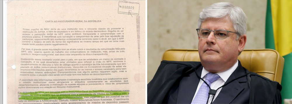Uma carta encaminhada ao procurador-geral da República, Rodrigo Janot, questiona os rumos dados a comunicação institucional do Ministério Público Federal (MPF), a contratação da empresa Oficina da Palavra e o vazamento seletivo de informações para alguns veículos de comunicação sobre pessoas investigadas na Operação Lava Jato; servidores do MPF perguntam, ainda, no documento, qual a estratégia do órgão? (Foto: Voney Malta) Uma carta encaminhada ao procurador-geral da República, Rodrigo Janot, questiona os rumos dados a comunicação institucional do Ministério Público Federal (MPF), a contratação da empresa Oficina da Palavra e o vazamento seletivo de informações para alguns veículos de comunicação sobre pessoas investigadas na Operação Lava Jato; servidores do MPF perguntam, ainda, no documento, qual a estratégia do órgão?