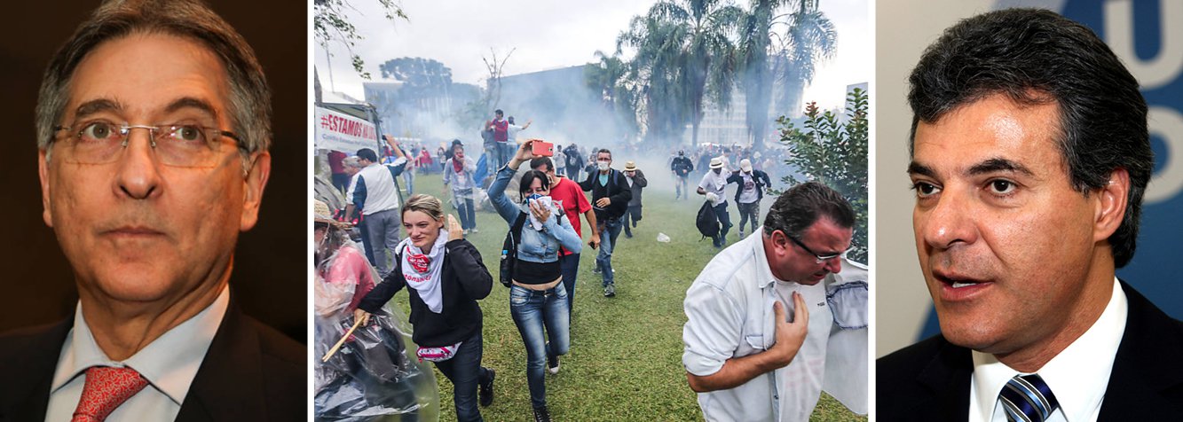 Governador de Minas Gerais criticou os "espetáculos lamentáveis" de repressão contra professores do Paraná, governado pelo tucano Beto Richa; declaração foi feita após Fernando Pimentel (PT) fechar acordo com os docentes estaduais para o pagamento do piso nacional da Educação até 2017; "Ao contrário de outros Estados, onde nós estamos assistindo até espetáculos lamentáveis de agressão aos professores, em Minas nós construímos o diálogo, o consenso", disse; referência sobre as "agressões" diz respeito ao massacre de mais de 200 professores grevistas pela Polícia Militar do Paraná há cerca de 15 dias; atualmente, os professores de cinco estados – quatro deles administrados pelo PSDB – estão em greve (Foto: Paulo Emílio) Governador de Minas Gerais criticou os "espetáculos lamentáveis" de repressão contra professores do Paraná, governado pelo tucano Beto Richa; declaração foi feita após Fernando Pimentel (PT) fechar acordo com os docentes estaduais para o pagamento do piso nacional da Educação até 2017; "Ao contrário de outros Estados, onde nós estamos assistindo até espetáculos lamentáveis de agressão aos professores, em Minas nós construímos o diálogo, o consenso", disse; referência sobre as "agressões" diz respeito ao massacre de mais de 200 professores grevistas pela Polícia Militar do Paraná há cerca de 15 dias; atualmente, os professores de cinco estados – quatro deles administrados pelo PSDB – estão em greve