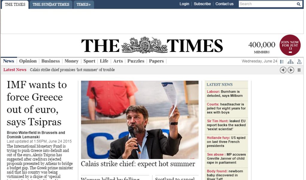 Jornal inglês tornou-se o primeiro veículo impresso do país a ser obrigado pela Organização Independente de Padrões da Imprensa (Ipso) a publicar uma retratação pública na primeira página; o The Times chegou a admitir erro no espaço dedicado para isso, mas o órgão determinou que publicasse um trecho da retratação na primeira página e a íntegra do processo na página 28; matéria sobre o Partido Trabalhista foi considerada enganosa pela organização (Foto: Gisele Federicce) Jornal inglês tornou-se o primeiro veículo impresso do país a ser obrigado pela Organização Independente de Padrões da Imprensa (Ipso) a publicar uma retratação pública na primeira página; o The Times chegou a admitir erro no espaço dedicado para isso, mas o órgão determinou que publicasse um trecho da retratação na primeira página e a íntegra do processo na página 28; matéria sobre o Partido Trabalhista foi considerada enganosa pela organização