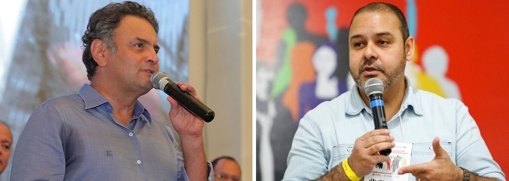 Em Alagoas para o lançamento de campanha de filiação do PSDB, que acontece em cinco estados nesta sexta-feira, senador criticou as declarações de Vagner Freitas feitas ontem durante encontro entre a presidente Dilma e movimentos sociais, de "ir para as ruas entrincheirados de armas na mão"; para Aécio, "o País acompanhou, com perplexidade", as declarações; e rebateu: "Vamos de cabeça erguida, nós vamos para rua e levando uma única arma, que é a constituição do Brasil"; o presidente do PSDB defendeu ainda "que o governo perverso do PT seja substituído por um novo e virtuoso ciclo" (Foto: Voney Malta) Em Alagoas para o lançamento de campanha de filiação do PSDB, que acontece em cinco estados nesta sexta-feira, senador criticou as declarações de Vagner Freitas feitas ontem durante encontro entre a presidente Dilma e movimentos sociais, de "ir para as ruas entrincheirados de armas na mão"; para Aécio, "o País acompanhou, com perplexidade", as declarações; e rebateu: "Vamos de cabeça erguida, nós vamos para rua e levando uma única arma, que é a constituição do Brasil"; o presidente do PSDB defendeu ainda "que o governo perverso do PT seja substituído por um novo e virtuoso ciclo"