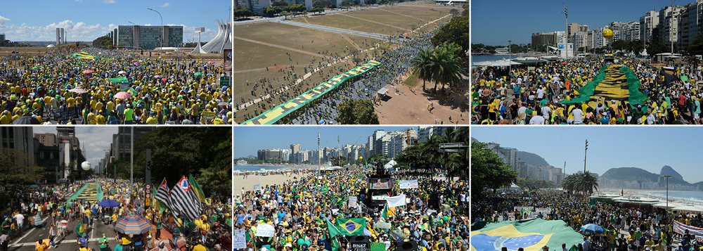 Manifestações deste domingo, em várias capitais do País, são menores do que as ocorridas em março deste ano, mas reuniram dezenas de milhares de pessoas; manifestantes pediam o impeachment da presidente Dilma Rousseff e gritavam palavras de ordem contra o PT, a corrupção e de apoio ao juiz federal Sergio Moro, responsável pelos processos da operação Lava Jato; os protestos pelo impeachment de Dilma acontecem em meio a um certo alívio conseguido pela presidente na última semana; seu governo se reaproximou do presidente do Congresso Nacional, Renan Calheiros (PMDB-AL), e do Senado, fazendo um contraponto à situação difícil enfrentada na Câmara dos Deputados, cujo presidente Eduardo Cunha (PMDB-RJ) rompeu com o governo após ser acusado por um delator da Lava Jato de pedir propina (Foto: Leonardo Attuch) Manifestações deste domingo, em várias capitais do País, são menores do que as ocorridas em março deste ano, mas reuniram dezenas de milhares de pessoas; manifestantes pediam o impeachment da presidente Dilma Rousseff e gritavam palavras de ordem contra o PT, a corrupção e de apoio ao juiz federal Sergio Moro, responsável pelos processos da operação Lava Jato; os protestos pelo impeachment de Dilma acontecem em meio a um certo alívio conseguido pela presidente na última semana; seu governo se reaproximou do presidente do Congresso Nacional, Renan Calheiros (PMDB-AL), e do Senado, fazendo um contraponto à situação difícil enfrentada na Câmara dos Deputados, cujo presidente Eduardo Cunha (PMDB-RJ) rompeu com o governo após ser acusado por um delator da Lava Jato de pedir propina