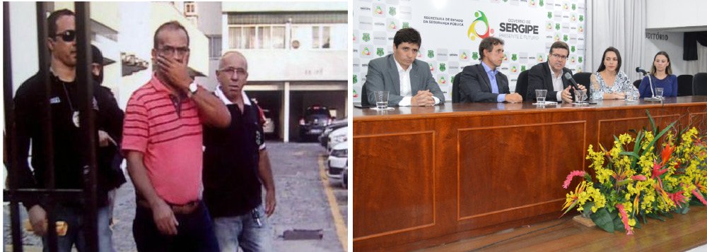 O ex-deputado estadual Raimundo Vieira, mais conhecido como Mundinho da Comase (PSL), preso na manhã desta quarta (29) por envolvimento no desvio das verbas de subvenção da Assembleia Legislativa, já denunciou, em condição de delação premiada, seis deputados estaduais e dois ex-parlamentares, que também teriam participado do esquema de lavagem de dinheiro; de acordo com a polícia e com o MP, o esquema, que envolveu a entidade Ala Jovem, de Lagarto, teria desviado mais de R$ 3,3 milhões; além de Mundinho, os outros dois presos na operação de hoje – Augifranco Vasconcelos (presidente da associação) e Ygor Henrique Vasconcelos (responsável pela empresa MP10, onde notas frias eram emitidas) – também aceitaram fazer delações; os nomes dos políticos citados não foram revelados (Foto: Valter Lima) www.brasil247.com - O ex-deputado estadual Raimundo Vieira, mais conhecido como Mundinho da Comase (PSL), preso na manhã desta quarta (29) por envolvimento no desvio das verbas de subvenção da Assembleia Legislativa, já denunciou, em condição de delação premiada, seis deputados estaduais e dois ex-parlamentares, que também teriam participado do esquema de lavagem de dinheiro; de acordo com a polícia e com o MP, o esquema, que envolveu a entidade Ala Jovem, de Lagarto, teria desviado mais de R$ 3,3 milhões; além de Mundinho, os outros dois presos na operação de hoje – Augifranco Vasconcelos (presidente da associação) e Ygor Henrique Vasconcelos (responsável pela empresa MP10, onde notas frias eram emitidas) – também aceitaram fazer delações; os nomes dos políticos citados não foram revelados