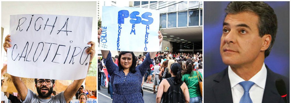 Continua tensa a situação nas 2,1 mil escolas da rede pública do Paraná; segundo relatos nas redes sociais, muitos educadores não receberam o terço de férias como havia sido acordado para pôr fim à histórica greve de fevereiro; "O calote de Beto Richa continua", registrou uma professora no Facebook, que denunciou descontos indevidos em seu vencimento (Foto: Leonardo Lucena) Continua tensa a situação nas 2,1 mil escolas da rede pública do Paraná; segundo relatos nas redes sociais, muitos educadores não receberam o terço de férias como havia sido acordado para pôr fim à histórica greve de fevereiro; "O calote de Beto Richa continua", registrou uma professora no Facebook, que denunciou descontos indevidos em seu vencimento