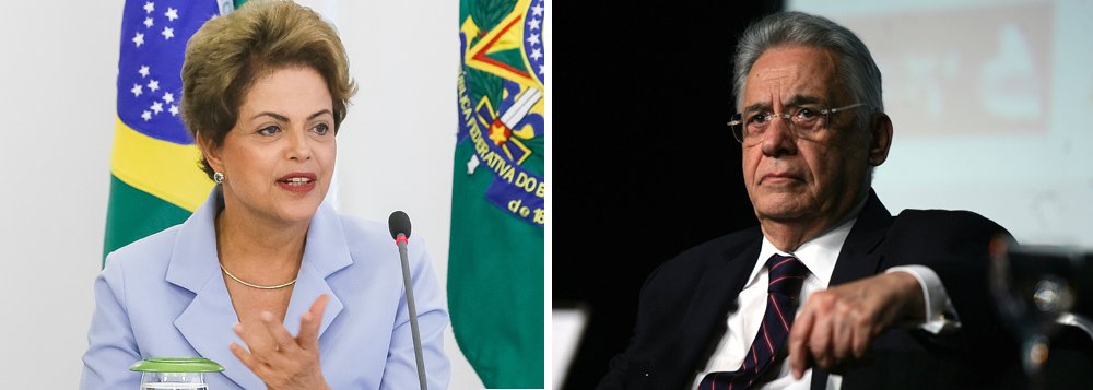 Avaliação feita pela presidente a auxiliares próximos, segundo a Folha de S. Paulo, foi de que os tucanos Aécio Neves e José Serra tentaram "tirar proveito da manifestação" de domingo ao irem, pela primeira vez, às ruas; e o ex-presidente Fernando Henrique, que pediu sua renúncia ontem, quis se posicionar "para não ficar para trás", afirmou (Foto: Gisele Federicce) Avaliação feita pela presidente a auxiliares próximos, segundo a Folha de S. Paulo, foi de que os tucanos Aécio Neves e José Serra tentaram "tirar proveito da manifestação" de domingo ao irem, pela primeira vez, às ruas; e o ex-presidente Fernando Henrique, que pediu sua renúncia ontem, quis se posicionar "para não ficar para trás", afirmou