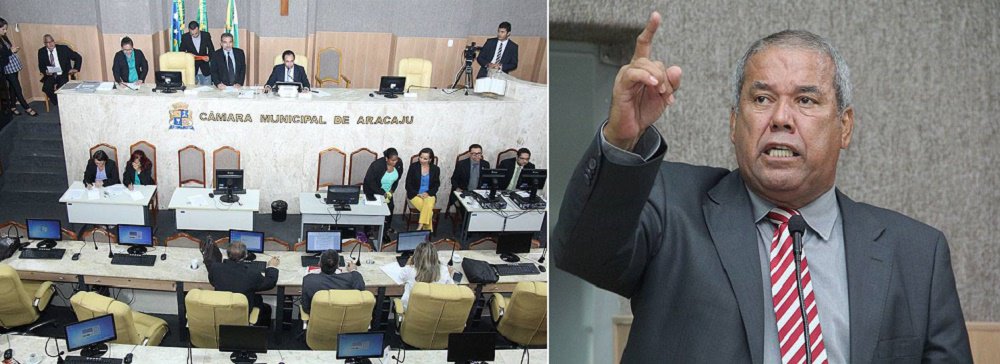 Os poucos vereadores presentes na Câmara ontem ao final da sessão reclamaram da falta de quórum para a realização de votações; o problema tem sido constante; a maioria dos parlamentares participa do início dos trabalhos, discursa no Pequeno e Grande Expediente, mas não permanece até a segunda parte dos trabalhos quando é necessário que eles confirmem a presença para que haja discussão e votação de projetos, função principal do vereadores; é preciso ter 13 presentes para que isso ocorra; ontem, eram apenas dez; o vereador Emmanuel Nascimento (PT), que já foi presidente da Câmara, tem reclamado sempre que não ocorrem votações; “Do jeito que está, a Casa não está cumprindo seu papel”, afirmou
(Foto: Valter Lima) Os poucos vereadores presentes na Câmara ontem ao final da sessão reclamaram da falta de quórum para a realização de votações; o problema tem sido constante; a maioria dos parlamentares participa do início dos trabalhos, discursa no Pequeno e Grande Expediente, mas não permanece até a segunda parte dos trabalhos quando é necessário que eles confirmem a presença para que haja discussão e votação de projetos, função principal do vereadores; é preciso ter 13 presentes para que isso ocorra; ontem, eram apenas dez; o vereador Emmanuel Nascimento (PT), que já foi presidente da Câmara, tem reclamado sempre que não ocorrem votações; “Do jeito que está, a Casa não está cumprindo seu papel”, afirmou