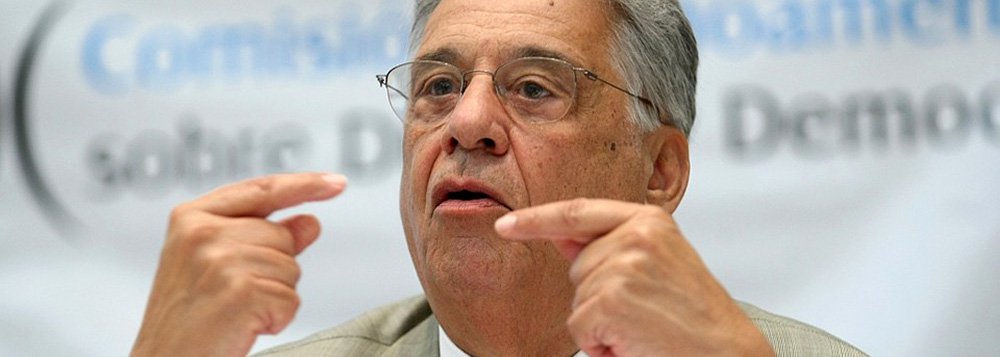 Ex-presidente tucano, FHC diz que é um ‘erro’ o Brasil tratar o usuário de drogas como criminoso: “Uma política de drogas baseada na criminalização de todo e qualquer uso de drogas e na proibição indiscriminada de todas as substâncias é, acima de tudo, um fracasso”; segundo ele, tema deve ser tratado como uma questão de saúde pública: “O Brasil precisa descriminalizar o uso de drogas já — estamos mais do que prontos para começar esse processo, como mostra a vontade do STF de colocar o assunto em pauta. Sigamos esse caminho também no Congresso e no Executivo” (Foto: Roberta Namour) Ex-presidente tucano, FHC diz que é um ‘erro’ o Brasil tratar o usuário de drogas como criminoso: “Uma política de drogas baseada na criminalização de todo e qualquer uso de drogas e na proibição indiscriminada de todas as substâncias é, acima de tudo, um fracasso”; segundo ele, tema deve ser tratado como uma questão de saúde pública: “O Brasil precisa descriminalizar o uso de drogas já — estamos mais do que prontos para começar esse processo, como mostra a vontade do STF de colocar o assunto em pauta. Sigamos esse caminho também no Congresso e no Executivo”