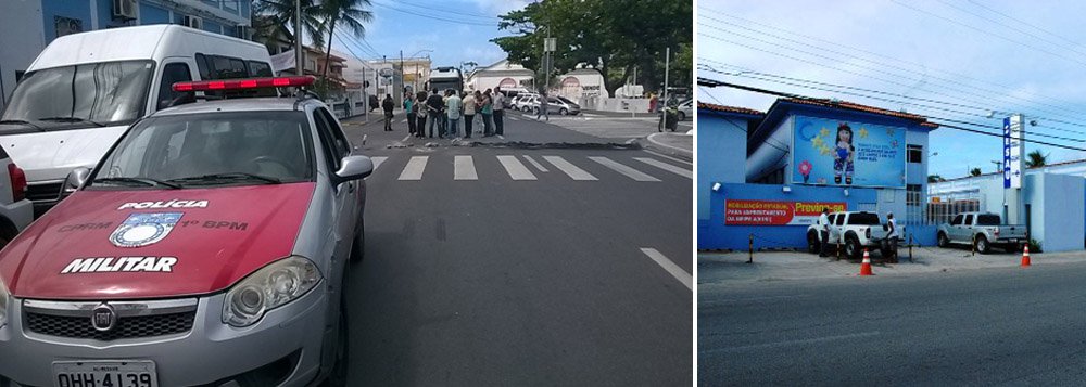 Cobradores na porta querendo pagamentos referentes a contratos anteriores e avenida fechada, em Maceió; esse foi o protesto de um grupo de fornecedores em frente à Secretaria de Estado da Saúde (Sesau), que informa que está em negociação com os fornecedores e que os contratos firmados desde 1º de janeiro de 2015 estão sendo cumpridos (Foto: Voney Malta) Cobradores na porta querendo pagamentos referentes a contratos anteriores e avenida fechada, em Maceió; esse foi o protesto de um grupo de fornecedores em frente à Secretaria de Estado da Saúde (Sesau), que informa que está em negociação com os fornecedores e que os contratos firmados desde 1º de janeiro de 2015 estão sendo cumpridos