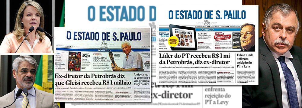 Um mês atrás, entre o primeiro e o segundo turno da eleição presidencial, um trecho da delação premiada de Paulo Roberto Costa vazou para o jornal Estado de S. Paulo; a manchete foi o suposto pagamento de R$ 1 milhão à senadora Gleisi Hoffmann (PT-PR); agora, a história se repete com Humberto Costa (PT-PE) e a mesma manchete no Estado; pelos termos da delação premiada, um delator, como Costa, só pode ser beneficiado se conseguir comprovar suas acusações; no entanto, até agora, só há sua palavra contra a dos dois senadores, já atirados na lama por um jornal que se declara favorável ao impeachment da presidente Dilma; caberia à Justiça evitar vazamentos apressados e cobrar provas do delator (Foto: Felipe L. Goncalves) Um mês atrás, entre o primeiro e o segundo turno da eleição presidencial, um trecho da delação premiada de Paulo Roberto Costa vazou para o jornal Estado de S. Paulo; a manchete foi o suposto pagamento de R$ 1 milhão à senadora Gleisi Hoffmann (PT-PR); agora, a história se repete com Humberto Costa (PT-PE) e a mesma manchete no Estado; pelos termos da delação premiada, um delator, como Costa, só pode ser beneficiado se conseguir comprovar suas acusações; no entanto, até agora, só há sua palavra contra a dos dois senadores, já atirados na lama por um jornal que se declara favorável ao impeachment da presidente Dilma; caberia à Justiça evitar vazamentos apressados e cobrar provas do delator