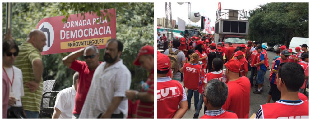 Manifestantes começam a se concentrar para o ato em defesa da democracia, em frente ao Instituto Lula, no bairro do Ipiranga, em São Paulo; o evento, marcado para as 13h, terá atividades culturais, apresentação da escola de samba Colorados do Brás, música, debate e comidas típicas; “Queremos deixar um recado muito claro para essa gente que não aceita a democracia no país como um regime. Não vamos abrir mão da liberdade de ir e vir, da liberdade de expressão. O atentado ao instituto foi um atentado à democracia”, disse Adi dos Santos Lima, presidente da Central Única dos Trabalhadores (CUT) no estado de São Paulo; parte dos manifestantes está acampada, em frente ao instituto, desde a última segunda (10) (Foto: Valter Lima) Manifestantes começam a se concentrar para o ato em defesa da democracia, em frente ao Instituto Lula, no bairro do Ipiranga, em São Paulo; o evento, marcado para as 13h, terá atividades culturais, apresentação da escola de samba Colorados do Brás, música, debate e comidas típicas; “Queremos deixar um recado muito claro para essa gente que não aceita a democracia no país como um regime. Não vamos abrir mão da liberdade de ir e vir, da liberdade de expressão. O atentado ao instituto foi um atentado à democracia”, disse Adi dos Santos Lima, presidente da Central Única dos Trabalhadores (CUT) no estado de São Paulo; parte dos manifestantes está acampada, em frente ao instituto, desde a última segunda (10)