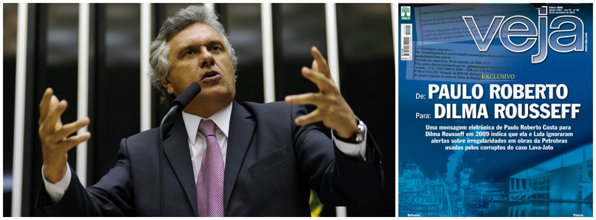 Líder da oposição no Congresso, deputado Ronaldo Caiado (DEM-GO) pede a convocação da presidente Dilma e do ex-presidente Lula na CPMI da Petrobras; "Ela disse que não vai deixar pedra sobre pedra e que ela está disposta a aprofundar toda a investigação. Nada mais justo do que ela ir à CPI para esclarecer, em primeiro lugar, a fala do Alberto Yousseff e, agora, esse e-mail do Paulo Roberto Costa", disse o parlamentar, sobre capa da revista Veja dessa semana; segundo a revista, Dilma teria sido avisada por Costa sobre uma saída política para os problemas que envolviam a Refinaria Abreu e Lima, em Pernambuco (Foto: Gisele Federicce) Líder da oposição no Congresso, deputado Ronaldo Caiado (DEM-GO) pede a convocação da presidente Dilma e do ex-presidente Lula na CPMI da Petrobras; "Ela disse que não vai deixar pedra sobre pedra e que ela está disposta a aprofundar toda a investigação. Nada mais justo do que ela ir à CPI para esclarecer, em primeiro lugar, a fala do Alberto Yousseff e, agora, esse e-mail do Paulo Roberto Costa", disse o parlamentar, sobre capa da revista Veja dessa semana; segundo a revista, Dilma teria sido avisada por Costa sobre uma saída política para os problemas que envolviam a Refinaria Abreu e Lima, em Pernambuco