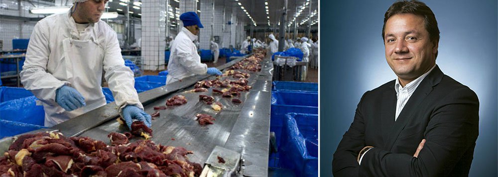 Grupo tira liderança da Vale entre as companhias privadas, após dez anos; com 80% dos ganhos em dólar, a maior produtora global de proteína animal encerrou 2014 com receita líquida de R$ 120 bilhões e teve crescimento de 30% no faturamento; “A medida que o real se desvaloriza, isso tem uma contribuição expressiva na receita”, disse o presidente da JBS, Wesley Batista (Foto: Realle Palazzo-Martini) Grupo tira liderança da Vale entre as companhias privadas, após dez anos; com 80% dos ganhos em dólar, a maior produtora global de proteína animal encerrou 2014 com receita líquida de R$ 120 bilhões e teve crescimento de 30% no faturamento; “A medida que o real se desvaloriza, isso tem uma contribuição expressiva na receita”, disse o presidente da JBS, Wesley Batista