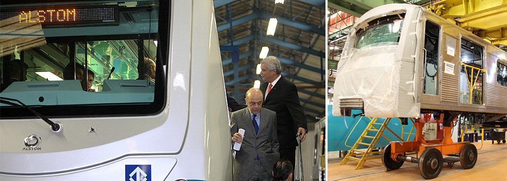 Justiça acusa seis executivos da Alstom, Tejofran, MPE e Temoins de formação de cartel e fraude em licitações para a reforma de 51 trens da Linhas 1- Azul e 47 trens da Linha 3- Vermelha do Metrô nos anos de 2008 e 2009, durante a gestão José Serra (PSDB) no governo de São Paulo; contratos, estimados inicialmente em R$ 1,5 bilhão, foram vencidos pelo valor de R$ 1,7 bilhão; um dos réus é César Ponce de Leon, que foi diretor da Alstom e hoje vive na Espanha (Foto: Roberta Namour) Justiça acusa seis executivos da Alstom, Tejofran, MPE e Temoins de formação de cartel e fraude em licitações para a reforma de 51 trens da Linhas 1- Azul e 47 trens da Linha 3- Vermelha do Metrô nos anos de 2008 e 2009, durante a gestão José Serra (PSDB) no governo de São Paulo; contratos, estimados inicialmente em R$ 1,5 bilhão, foram vencidos pelo valor de R$ 1,7 bilhão; um dos réus é César Ponce de Leon, que foi diretor da Alstom e hoje vive na Espanha