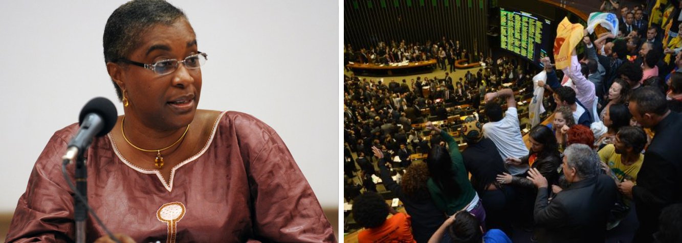 "Ganhou a democracia brasileira e foi um processo muito rico que nos permitiu fazer uma avaliação com fundamento sobre o sistema de justiça juvenil, identificando fragilidades, e que nos permitiu elaborar algumas propostas", disse a coordenadora da Área de Proteção dos Direitos da Criança e do Adolescente do Unicef, Casimira Benge, sobre a rejeição, ontem, pelo plenário da Câmara, da PEC que reduzia a maioridade penal (Foto: Gisele Federicce) "Ganhou a democracia brasileira e foi um processo muito rico que nos permitiu fazer uma avaliação com fundamento sobre o sistema de justiça juvenil, identificando fragilidades, e que nos permitiu elaborar algumas propostas", disse a coordenadora da Área de Proteção dos Direitos da Criança e do Adolescente do Unicef, Casimira Benge, sobre a rejeição, ontem, pelo plenário da Câmara, da PEC que reduzia a maioridade penal