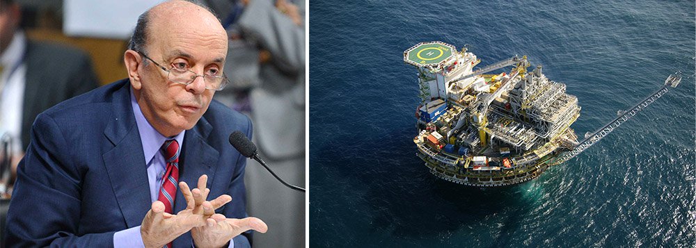 Intenção do governo seria sugerir uma emenda ao texto do senador José Serra (PSDB-SP) que impõe preferência à estatal na exploração do pré-sal, derrubando a obrigatoriedade de participar de pelo menos 30% da exploração; caberia à Petrobras decidir se abre ou não caminho para outras empresas; Senado pode votar a matéria nesta terça (Foto: Roberta Namour) Intenção do governo seria sugerir uma emenda ao texto do senador José Serra (PSDB-SP) que impõe preferência à estatal na exploração do pré-sal, derrubando a obrigatoriedade de participar de pelo menos 30% da exploração; caberia à Petrobras decidir se abre ou não caminho para outras empresas; Senado pode votar a matéria nesta terça