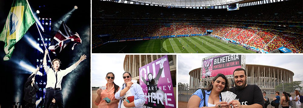 Assim como ocorreu durante a Copa do Mundo, quando cerca de 8 milhões de fotos foram enviadas por celular no Mané Garrincha, os fãs do ex-Beatle Paul McCartney também poderão transmitir selfies e vídeos em alta velocidade no dia da apresentação em Brasília, no próximo domingo (23); as empresas de telefonia vão liberar os acessos Wi-Fi para seus usuários dentro da arena; estádio conta com 17 km de fibras óticas e oferece o que há de melhor em tecnologia disponível no país (Foto: Leonardo Araújo) Assim como ocorreu durante a Copa do Mundo, quando cerca de 8 milhões de fotos foram enviadas por celular no Mané Garrincha, os fãs do ex-Beatle Paul McCartney também poderão transmitir selfies e vídeos em alta velocidade no dia da apresentação em Brasília, no próximo domingo (23); as empresas de telefonia vão liberar os acessos Wi-Fi para seus usuários dentro da arena; estádio conta com 17 km de fibras óticas e oferece o que há de melhor em tecnologia disponível no país